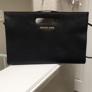 Michael Kors black large clutch, shoulder bag